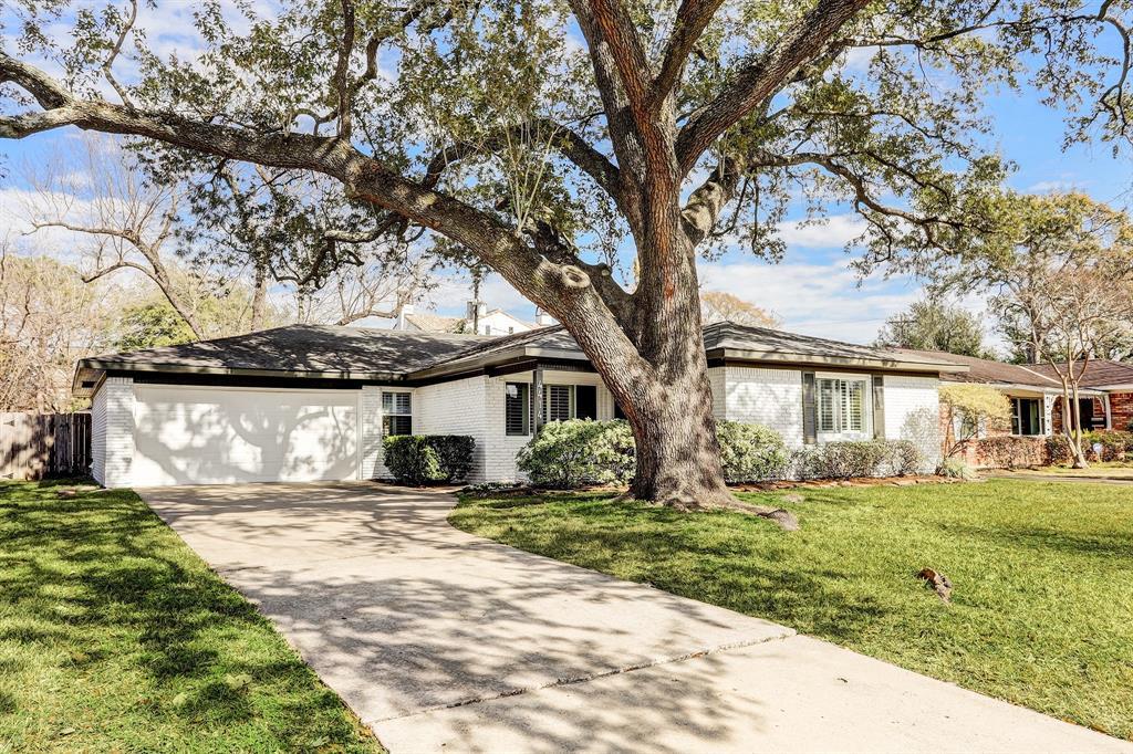 Afton Oaks residential street view — Houston TX