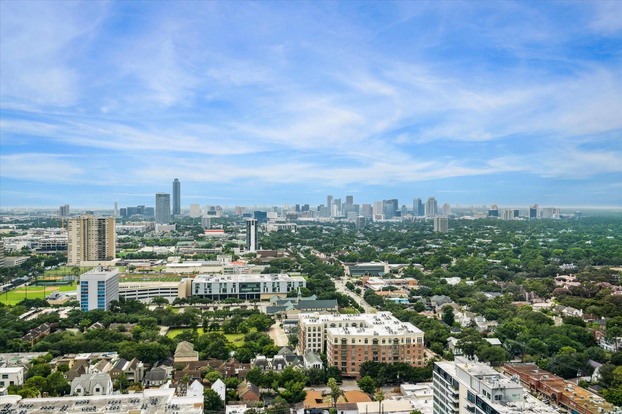 Upper Kirby neighborhood streetscape — Houston TX